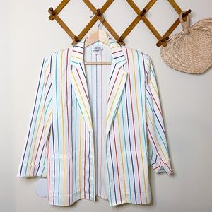 Vintage Alicia Striped Rainbow Women's Blazer
